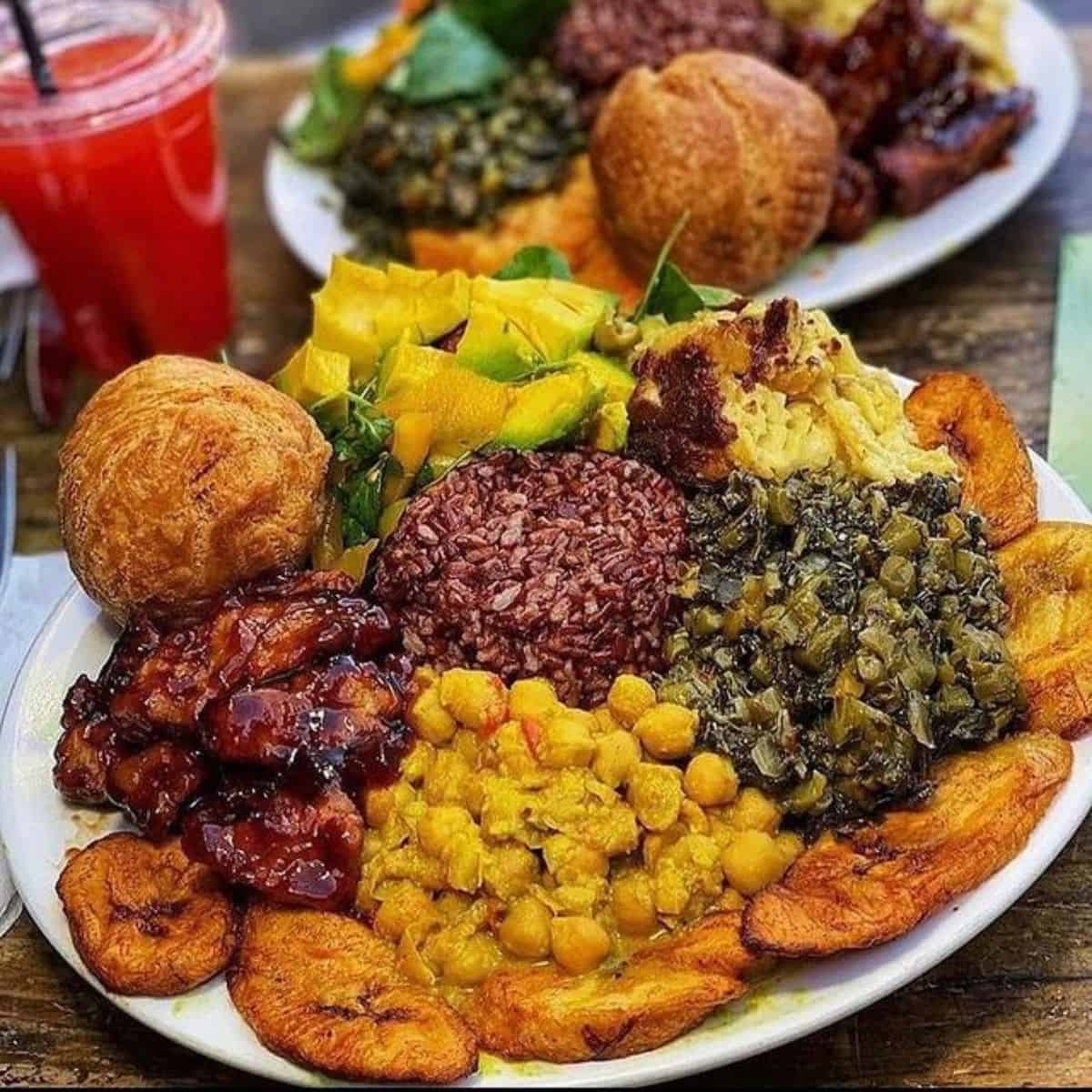 Amazing platter of vegan food Eat of Eden