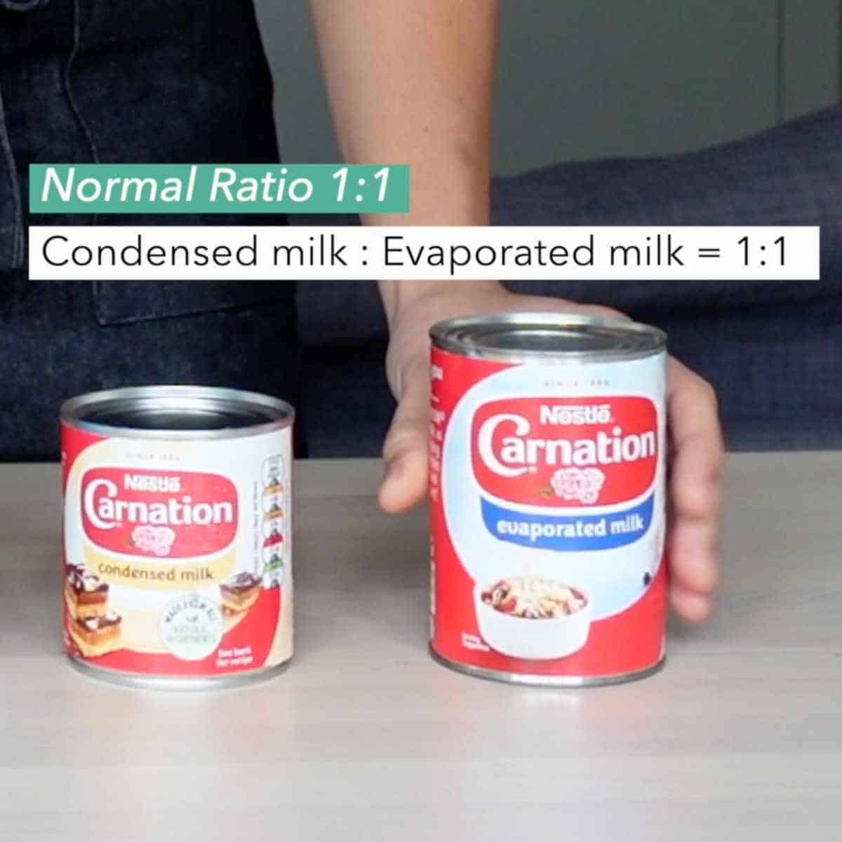 Condensed milk or Sugar ratio