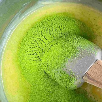 Sift matcha before adding to butter white chocolate