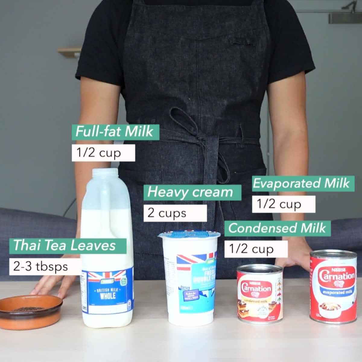 Thai Tea Ice Cream Ingredients