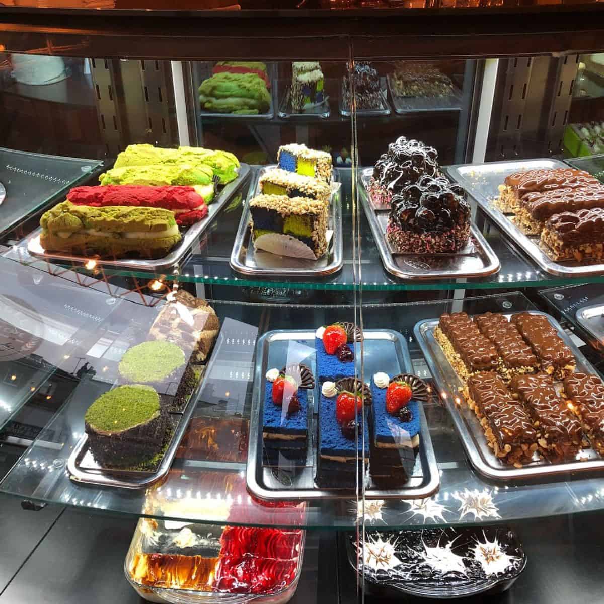 Variety of cakes and pastries Simit Palace best halal restaurants in Brighton