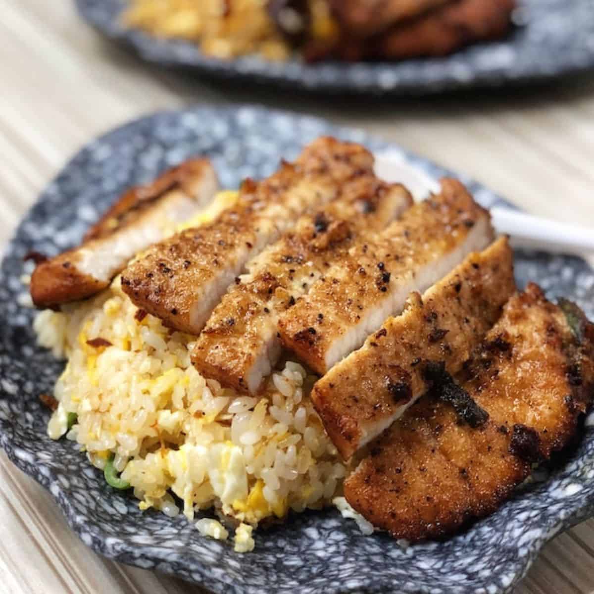 Hibachi Fried Rice paired with Chicken