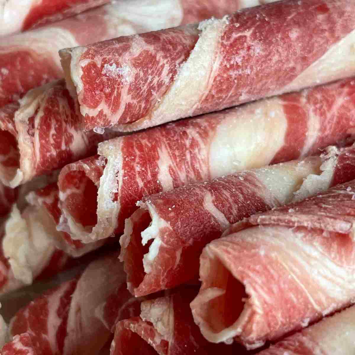 thinly sliced beef marble fat