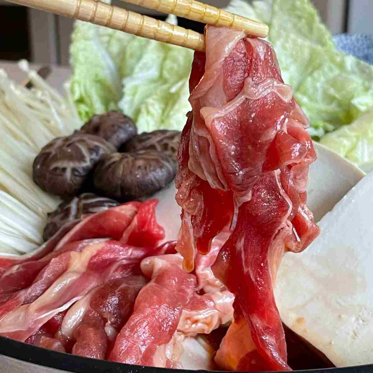 thinly sliced beef sukiyaki