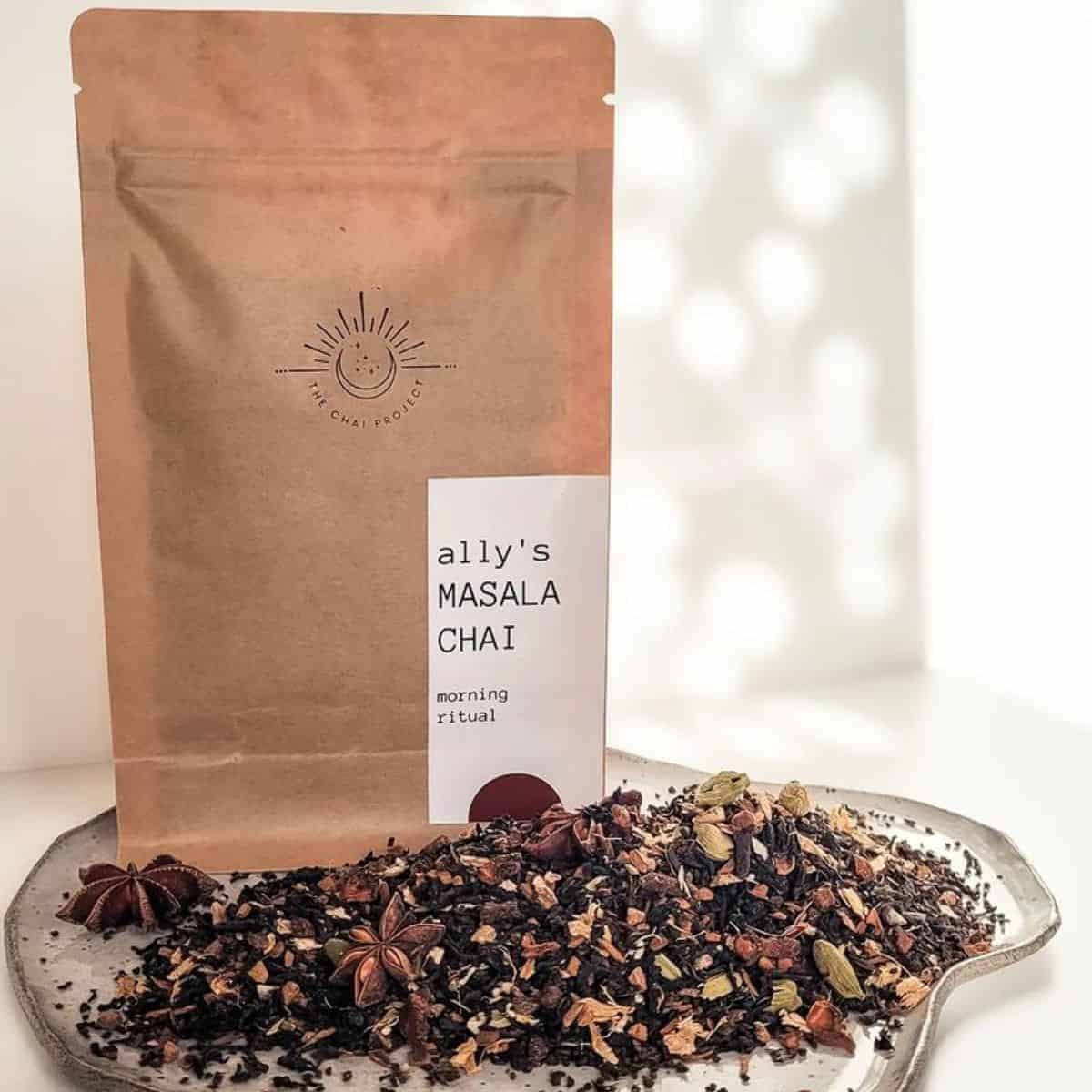 Masala Chai in brown pouch style packaging