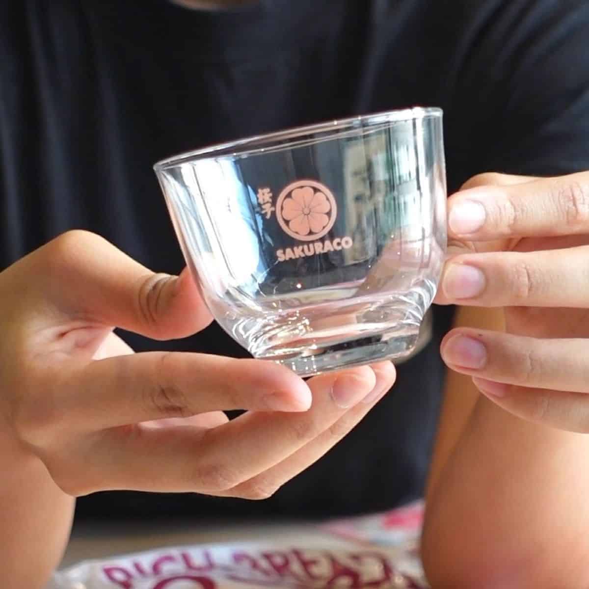 Sakuraco glass tea cup