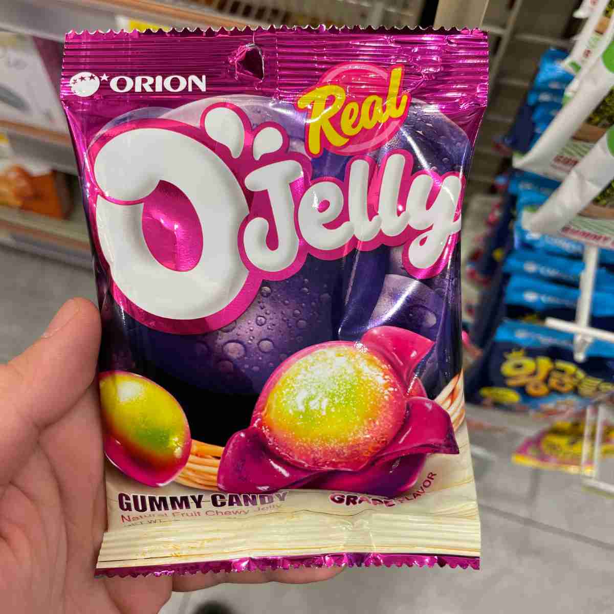 Orion real gummy candy grape