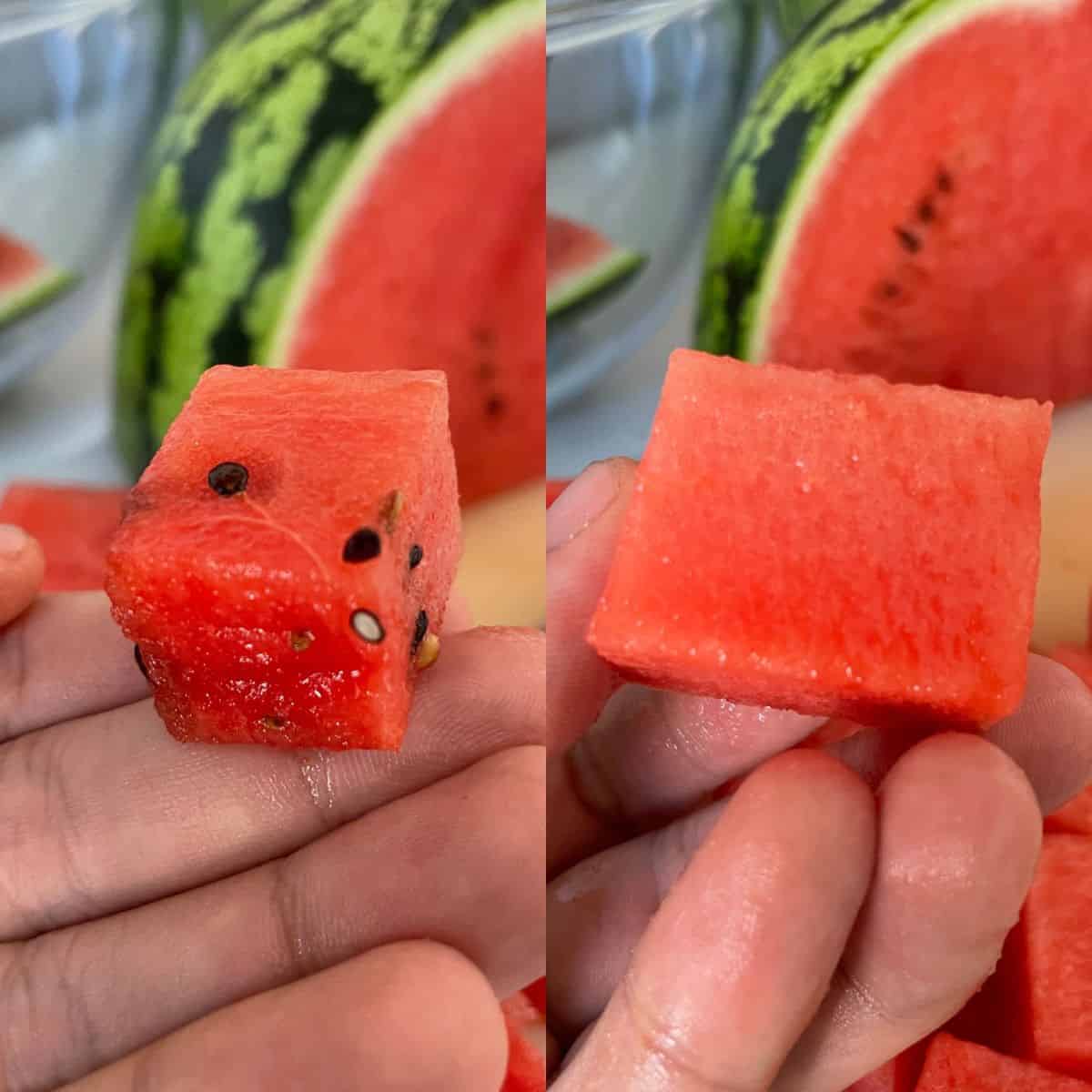 Remove seeds for best watermelon ice cream