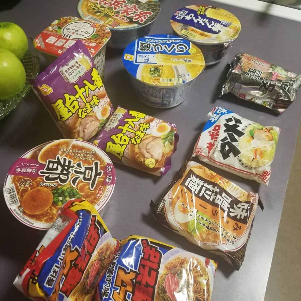 Package full of noodles